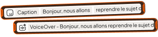 Sous-titres et voix-off générés